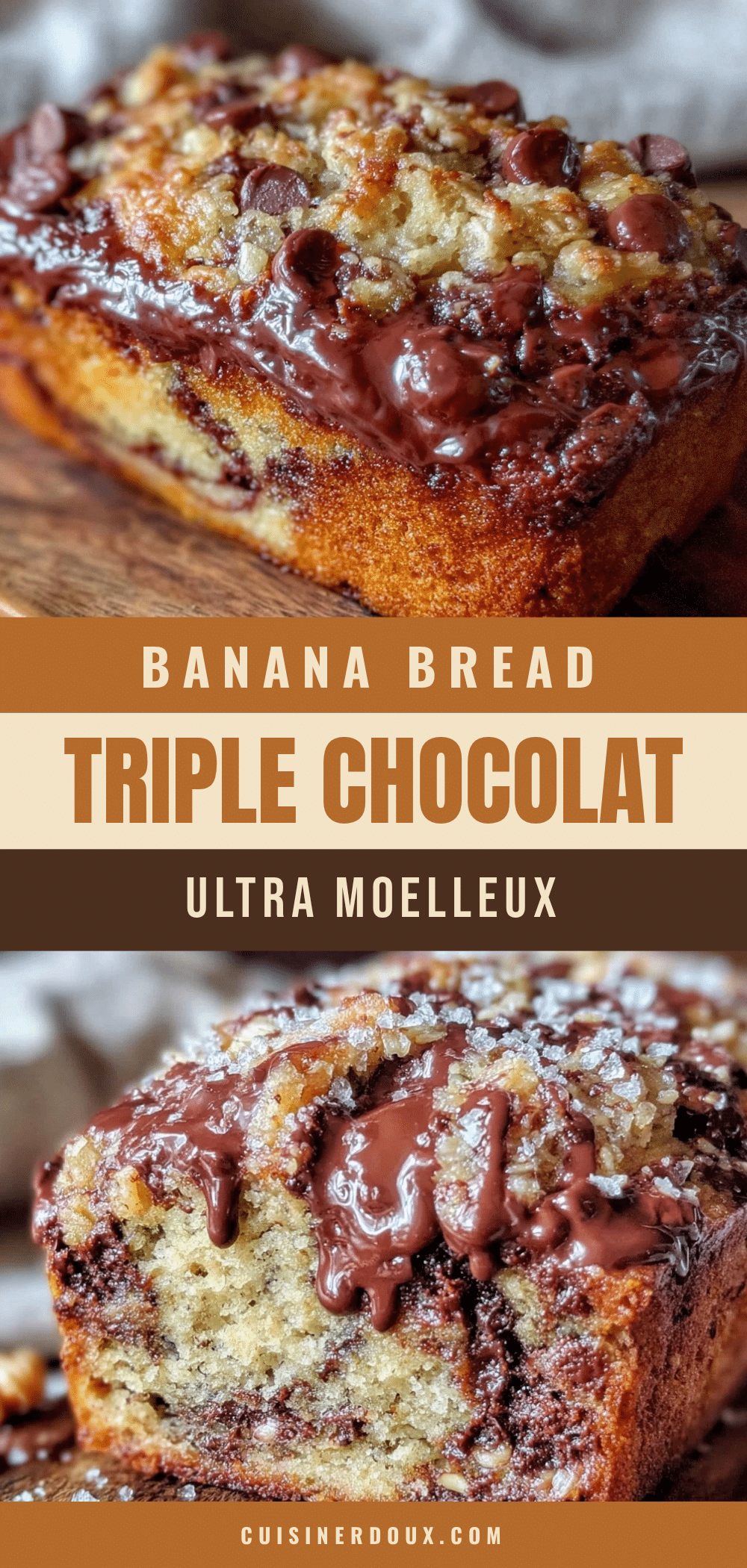 banana bread triple chocolat recipe
