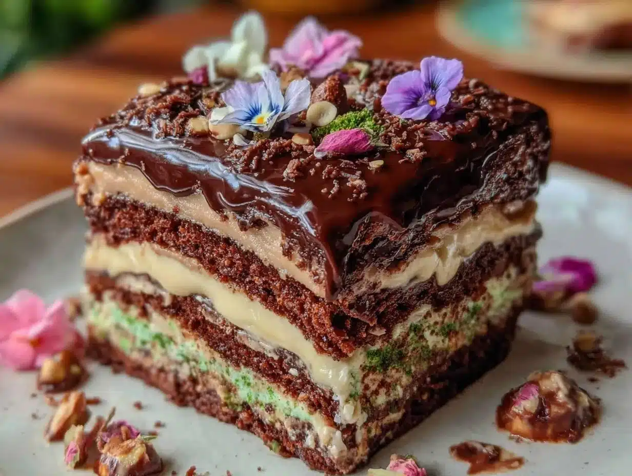 bento cake chocolat ganache noisette preparation steps