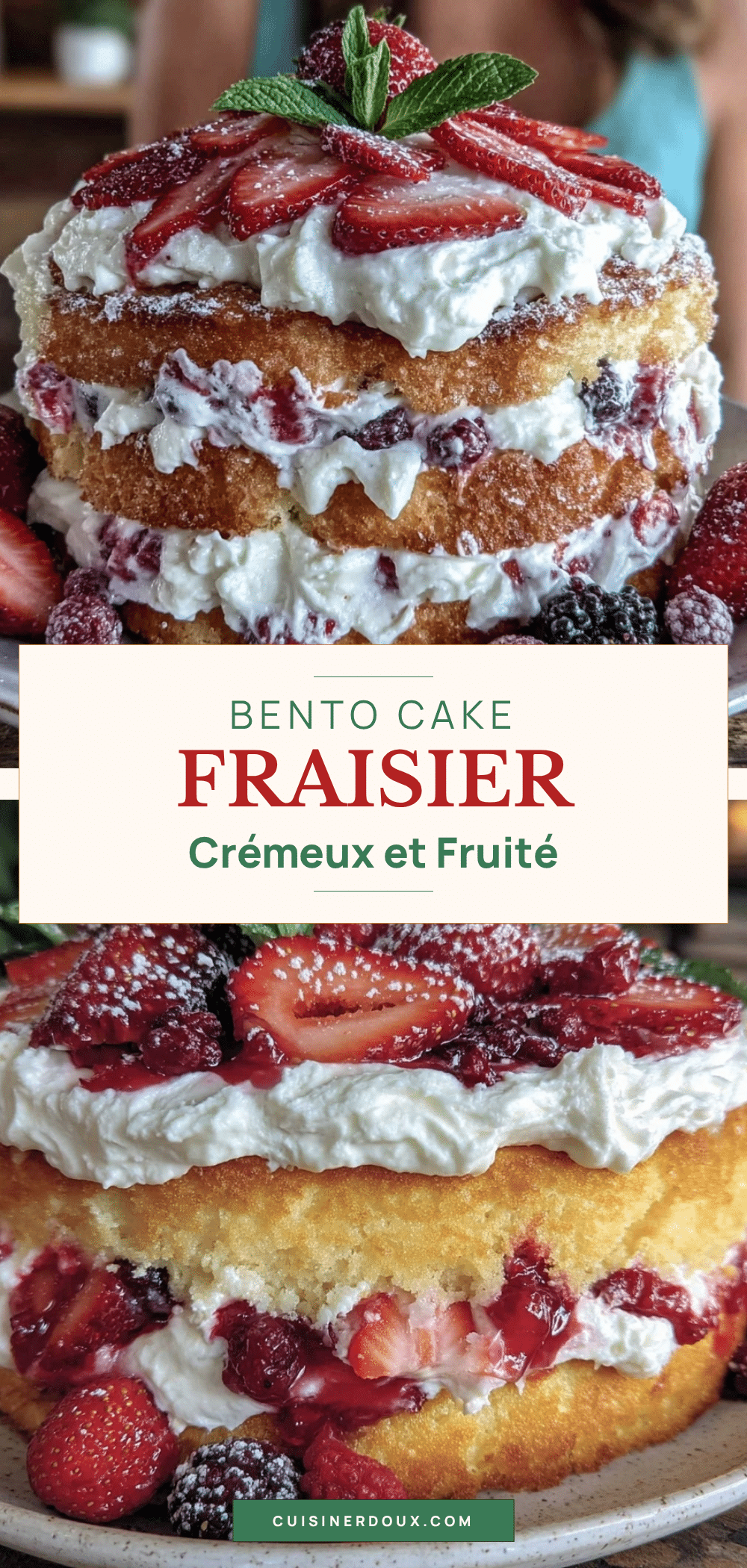 bento cake fraisier recipe