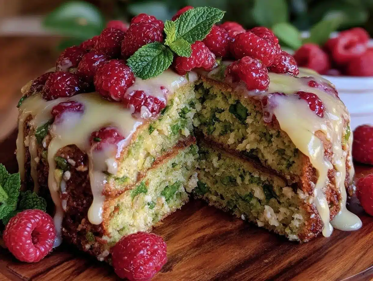 Bento Cake Matcha Framboise preparation steps