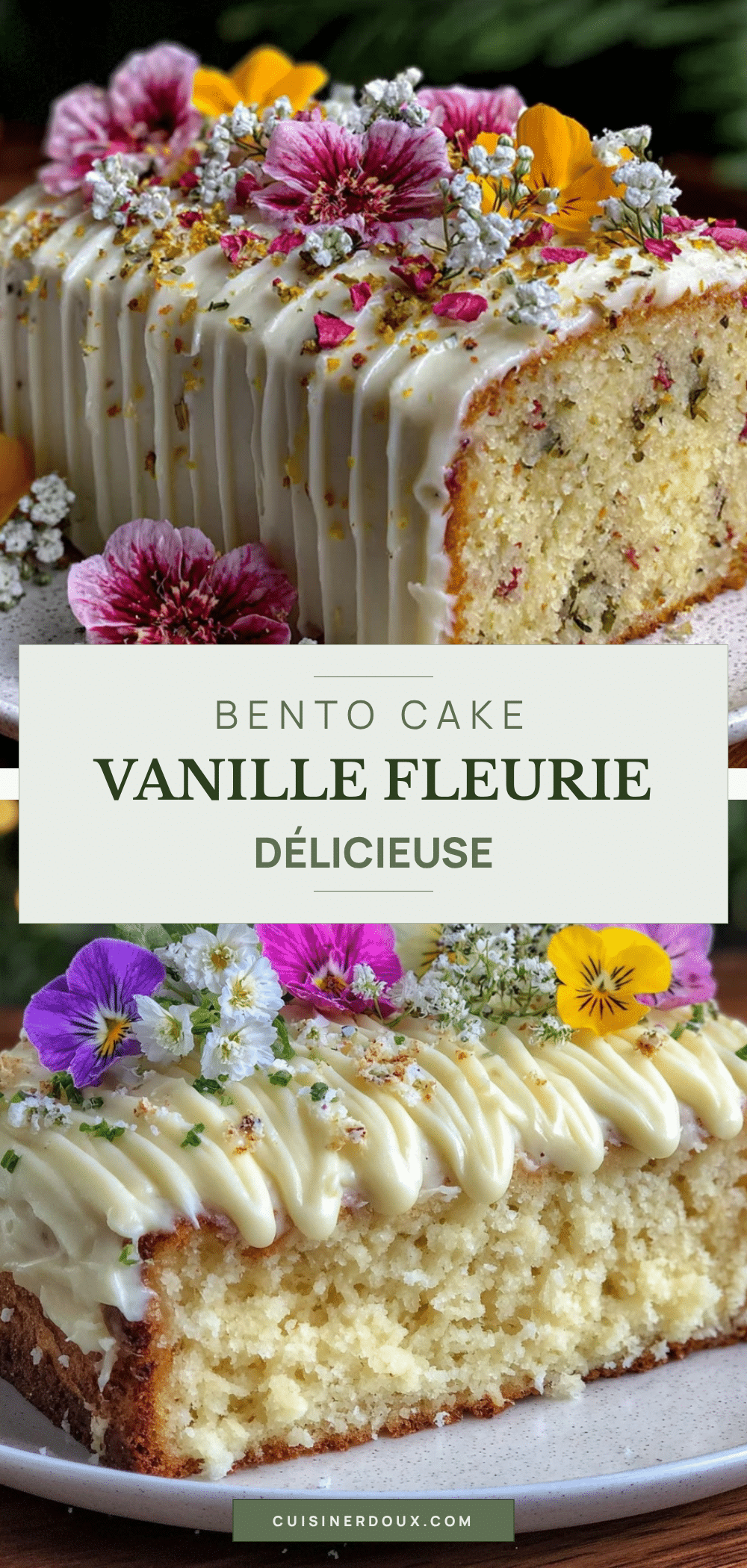 Bento Cake Vanille Fleurie recipe