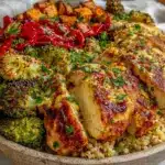 bol de poulet rôti et légumes - featured image