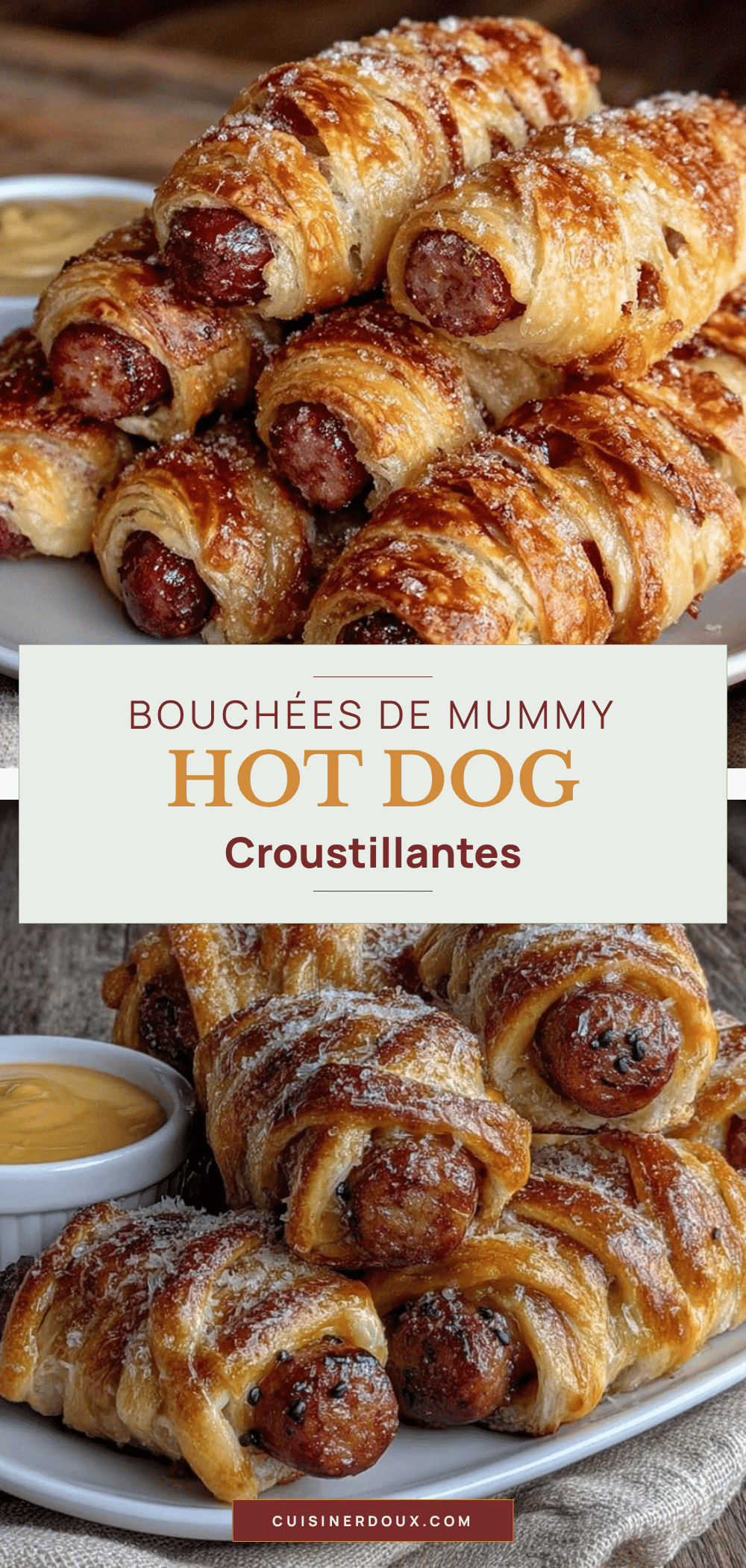 bouchées de mummy hot dog croustillantes recipe