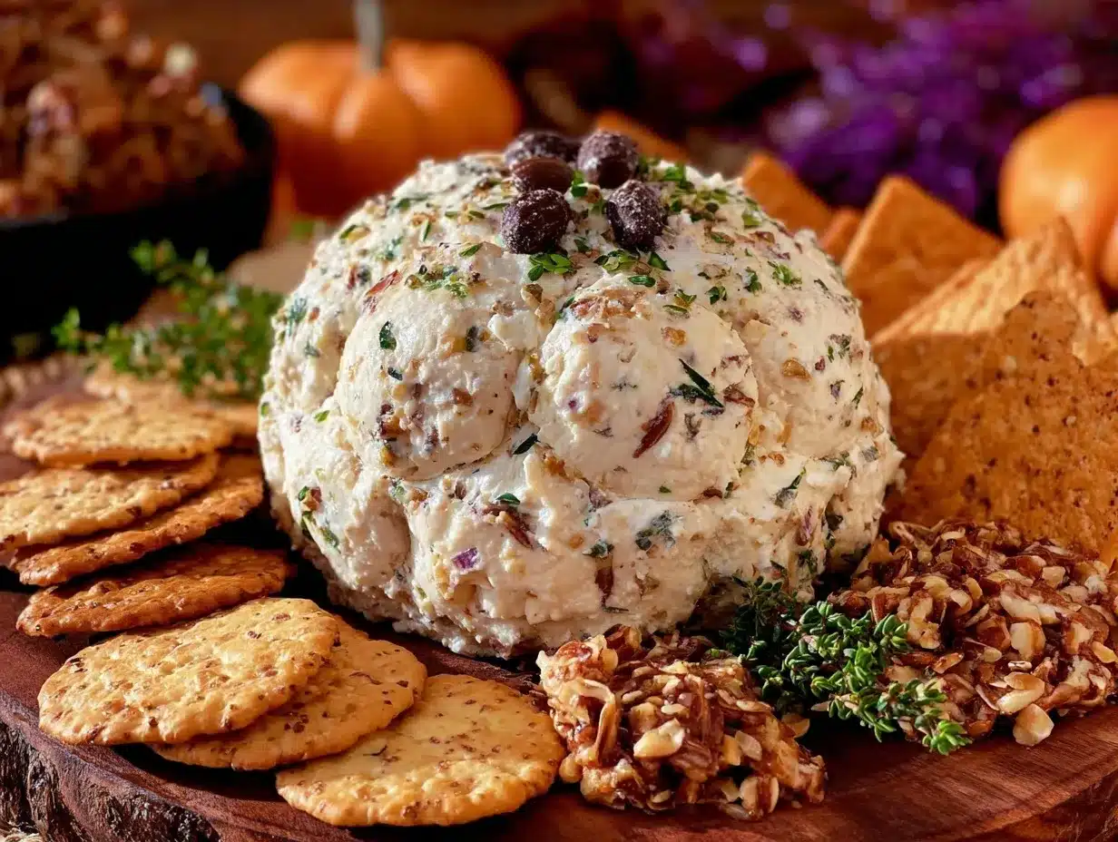 boule de fromage crâne Halloween preparation steps