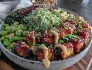bowl tofu croustillant miso tahini - featured image