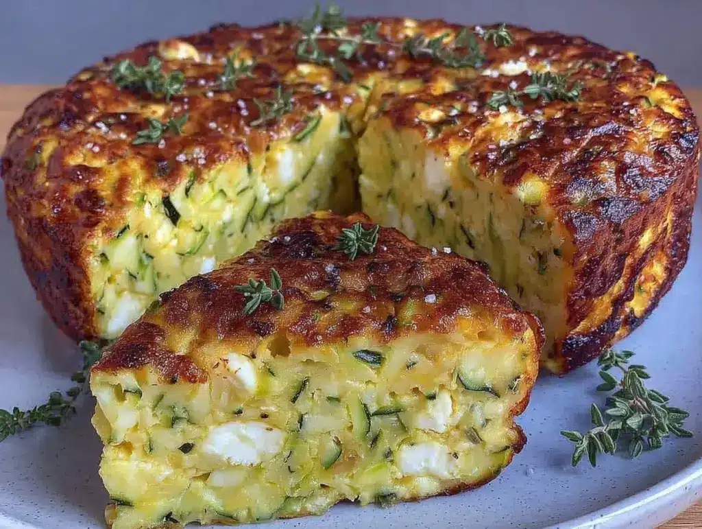 cake salé courgette feta - featured image