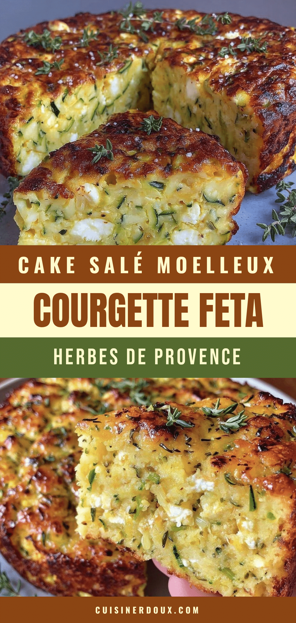 cake salé courgette feta recipe