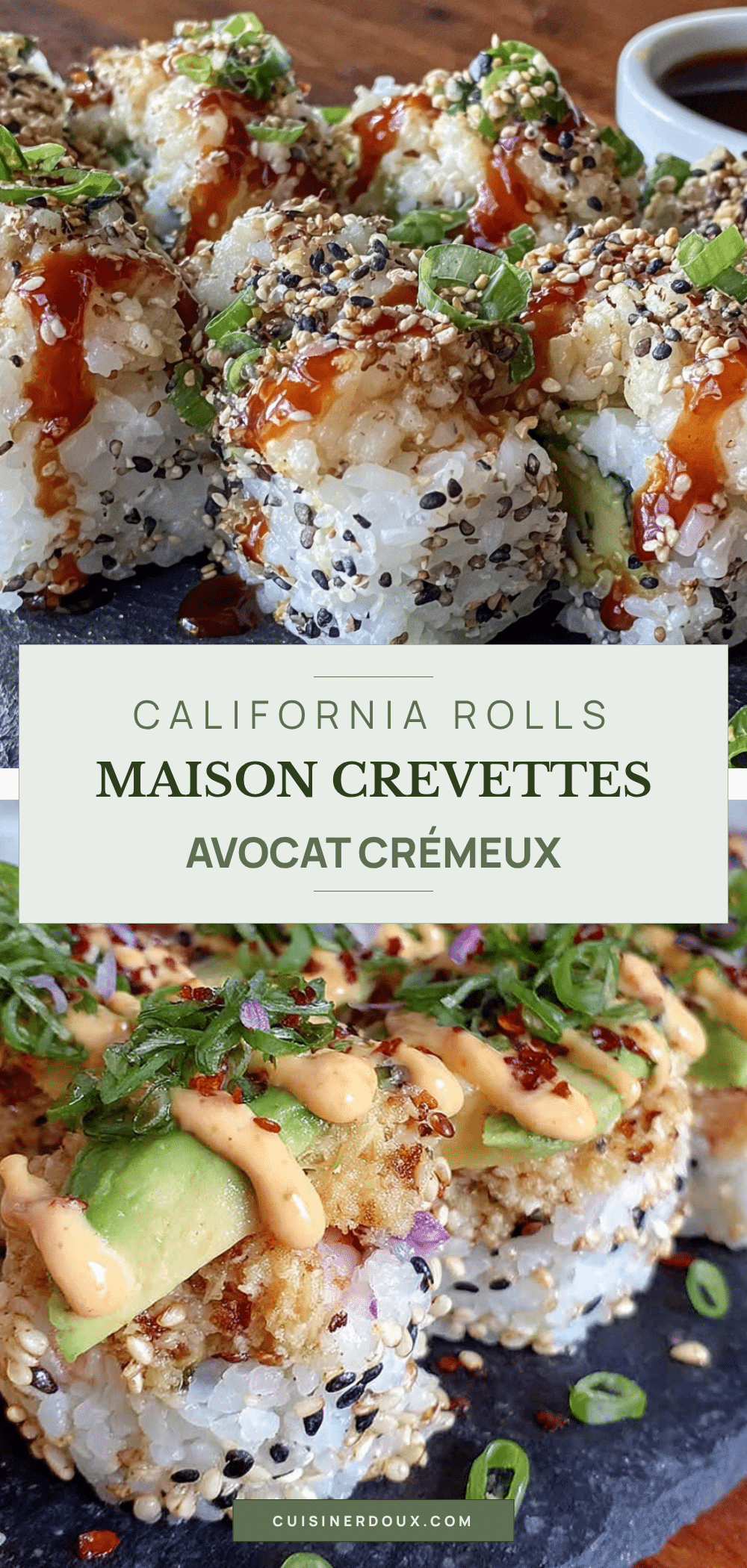 California rolls maison aux crevettes et avocat recipe