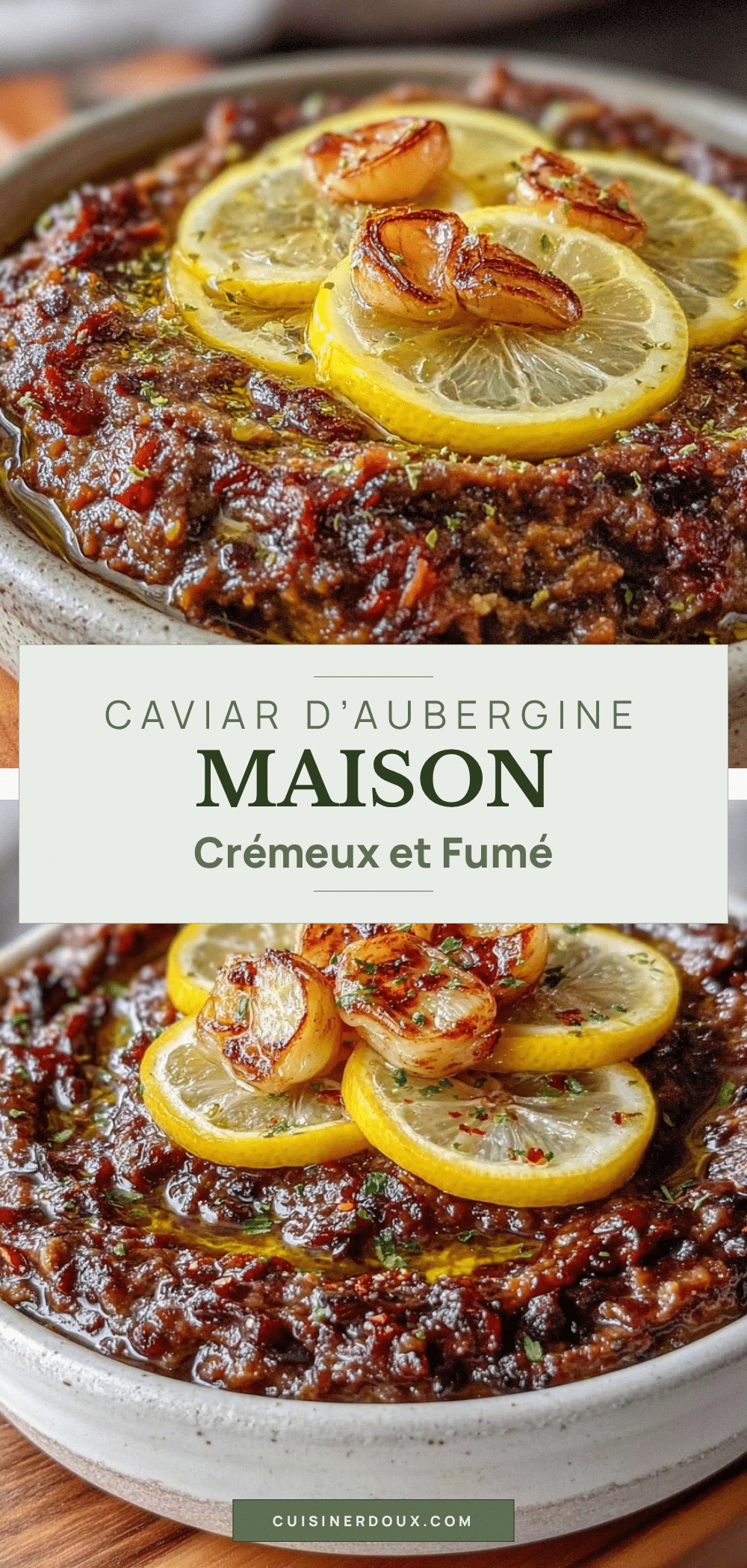 caviar d’aubergine maison au four fumé recipe