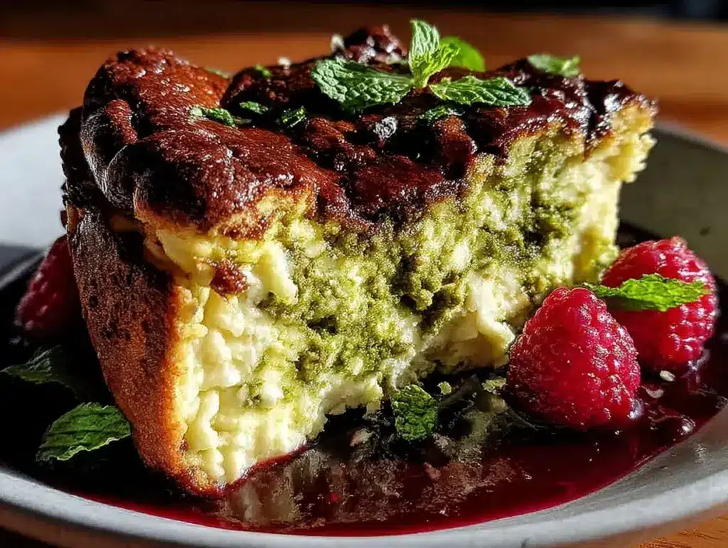 cheesecake basque matcha fondant - featured image
