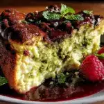 cheesecake basque matcha fondant - featured image