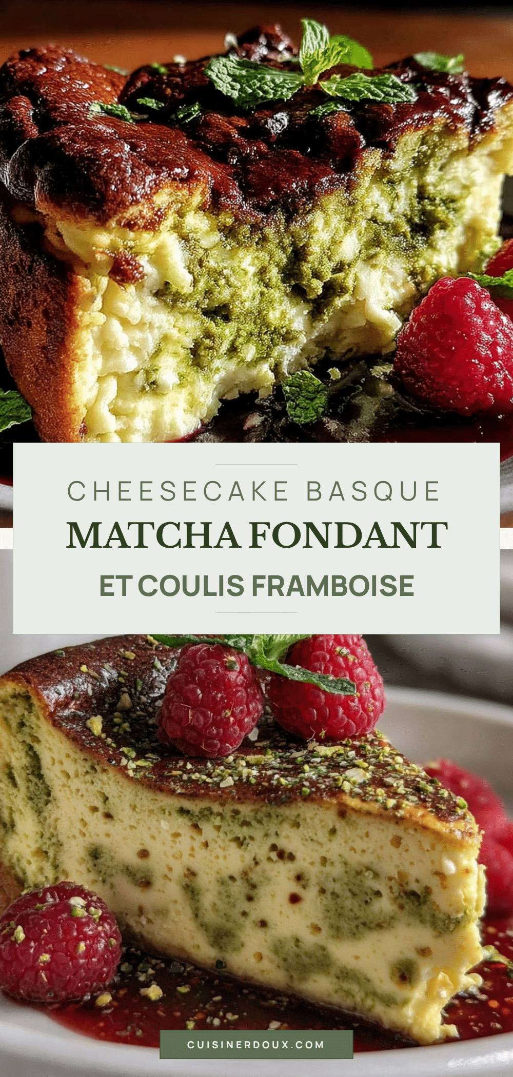 cheesecake basque matcha fondant recipe