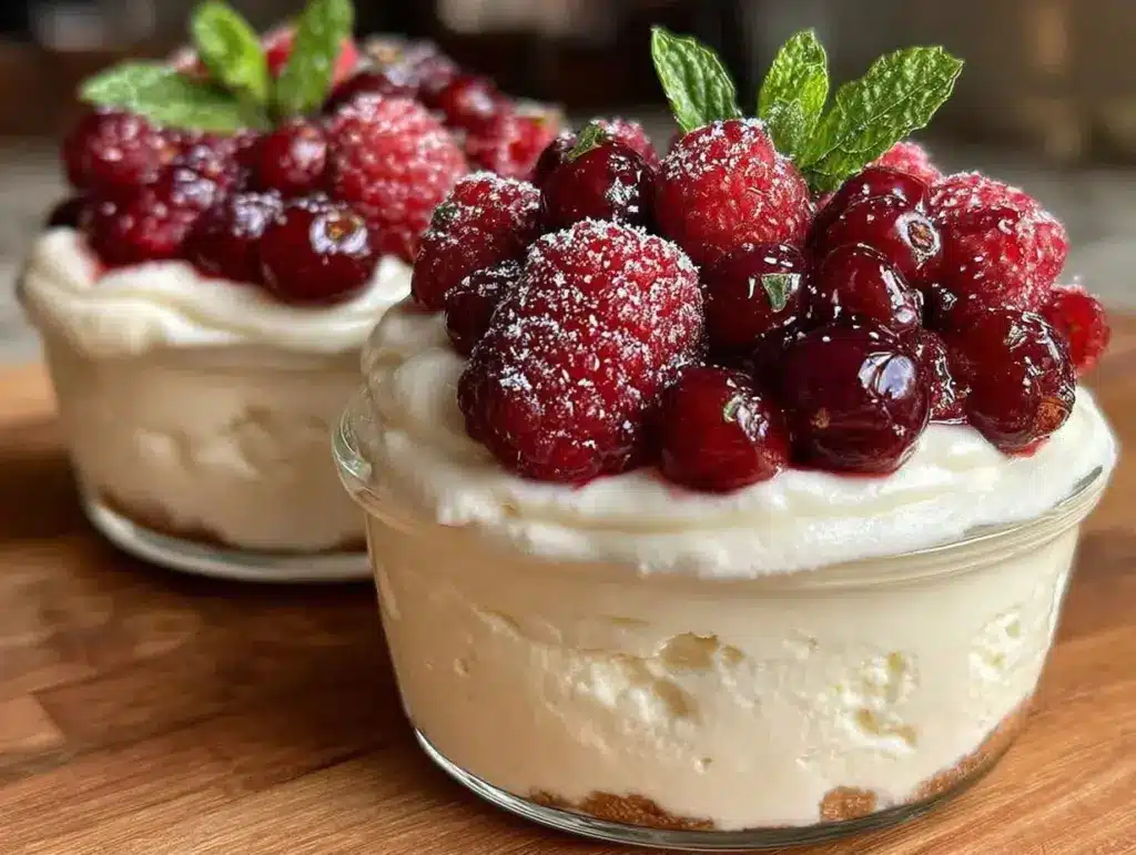 cheesecake glacé aux fruits rouges sans cuisson - featured image