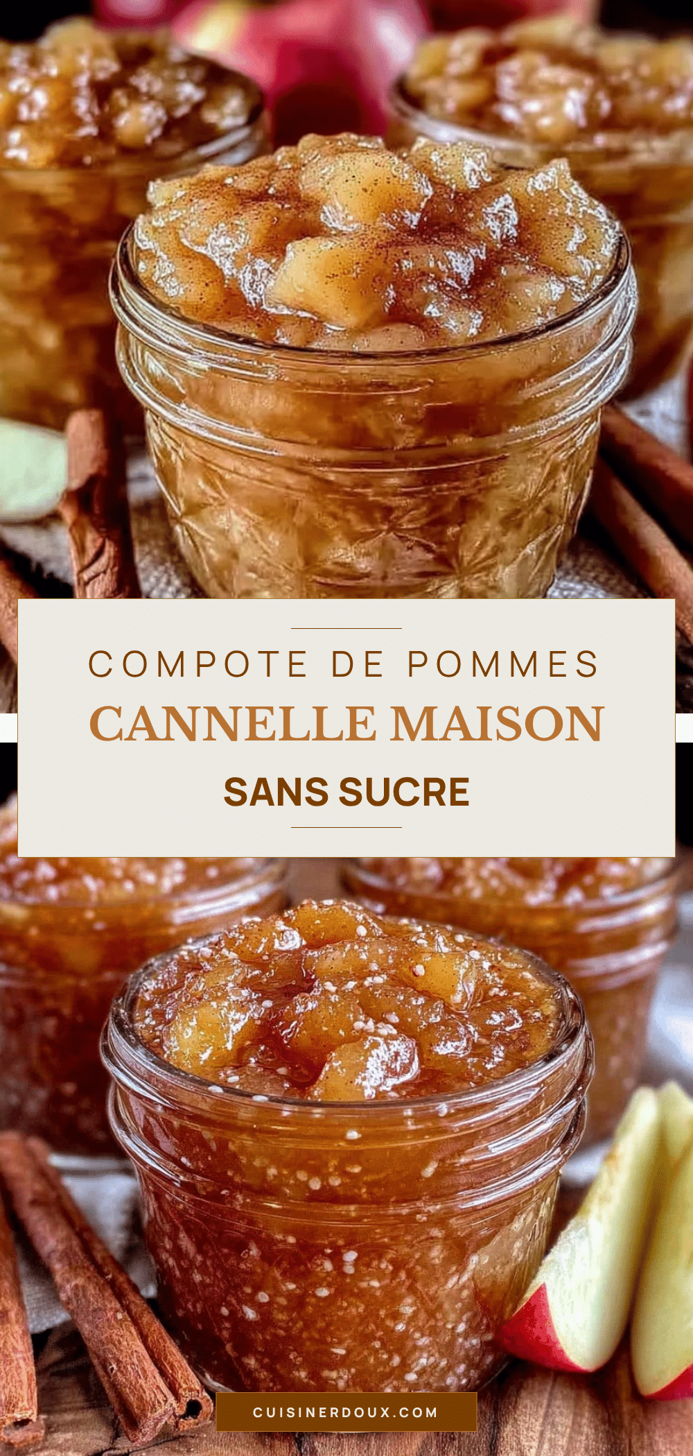 compote de pommes cannelle maison sans sucre recipe