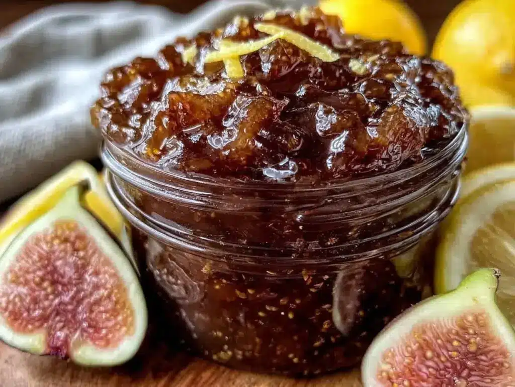 confiture de figues fraîches au citron et gingembre - featured image