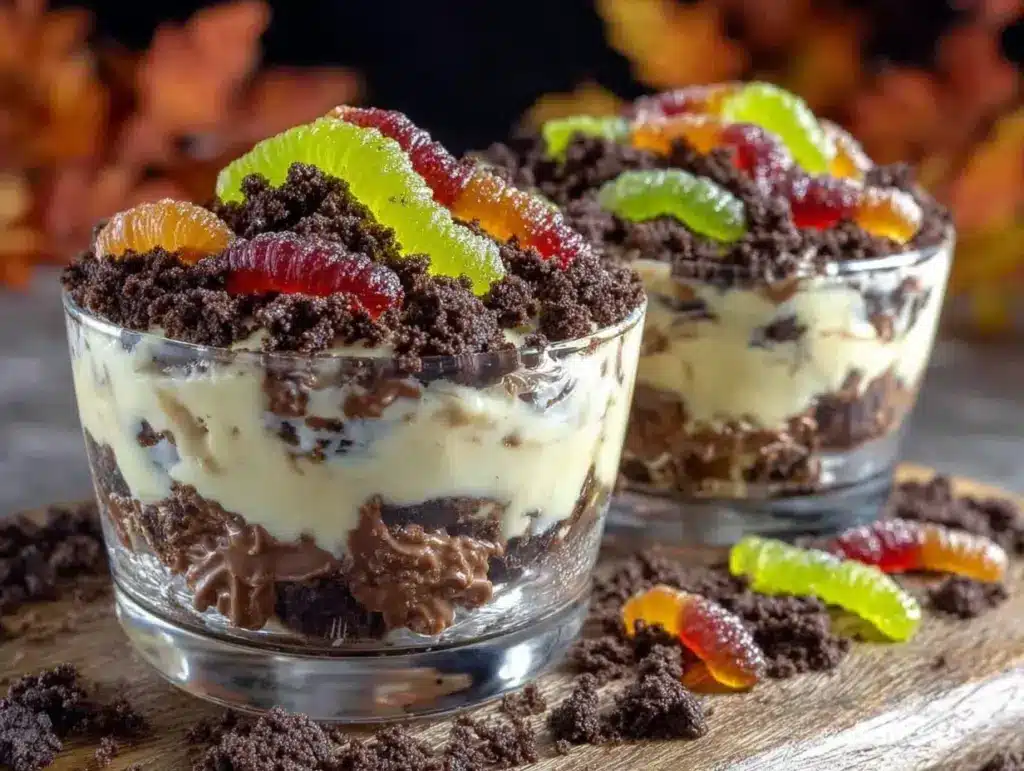 coupes gâteau terre sombre Oreo Halloween - featured image