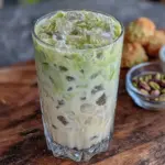 crémeux latte matcha glacé maison à la vanille - featured image