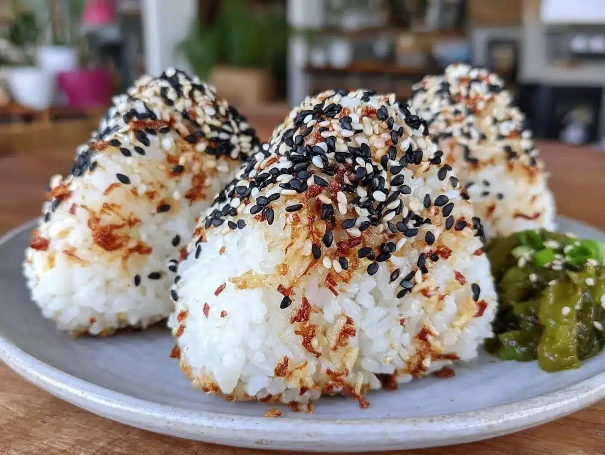 crémeux onigiri maison au thon mayo et sésame grillé preparation steps