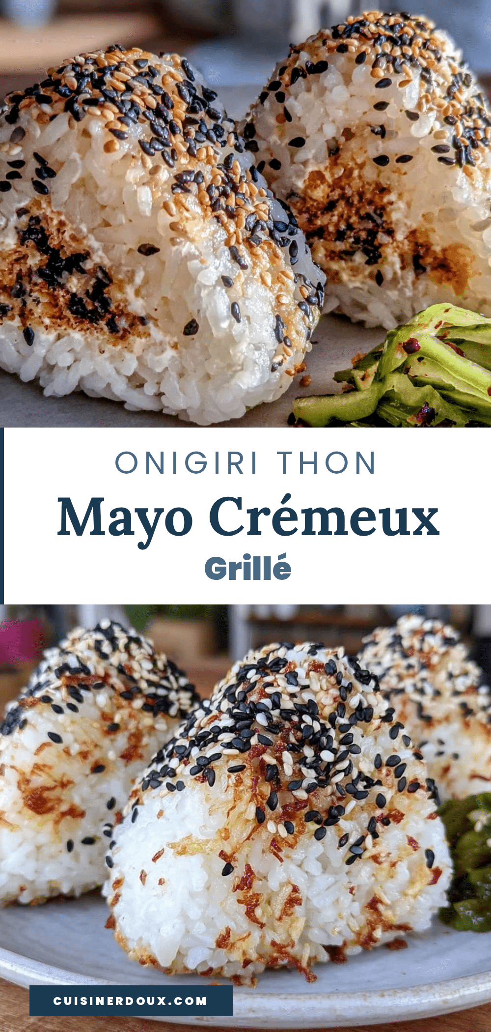 crémeux onigiri maison au thon mayo et sésame grillé recipe