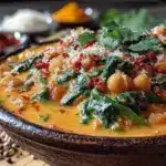 curry de pois chiches épinards au lait de coco - featured image