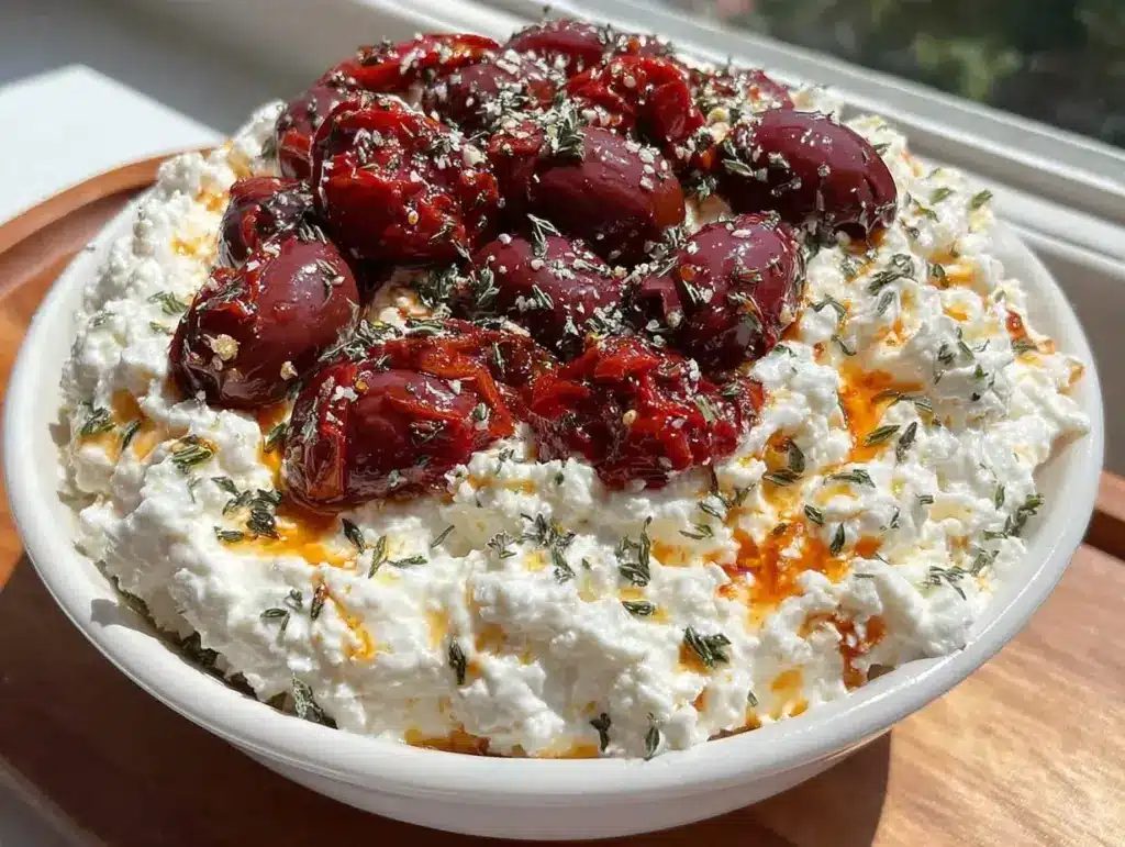 dip de feta fouettée aux poivrons grillés - featured image
