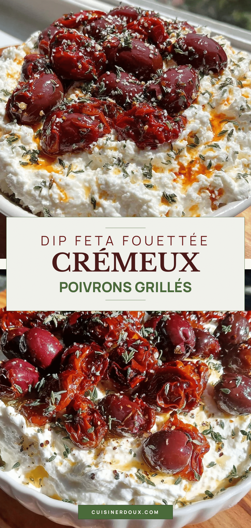 dip de feta fouettée aux poivrons grillés recipe