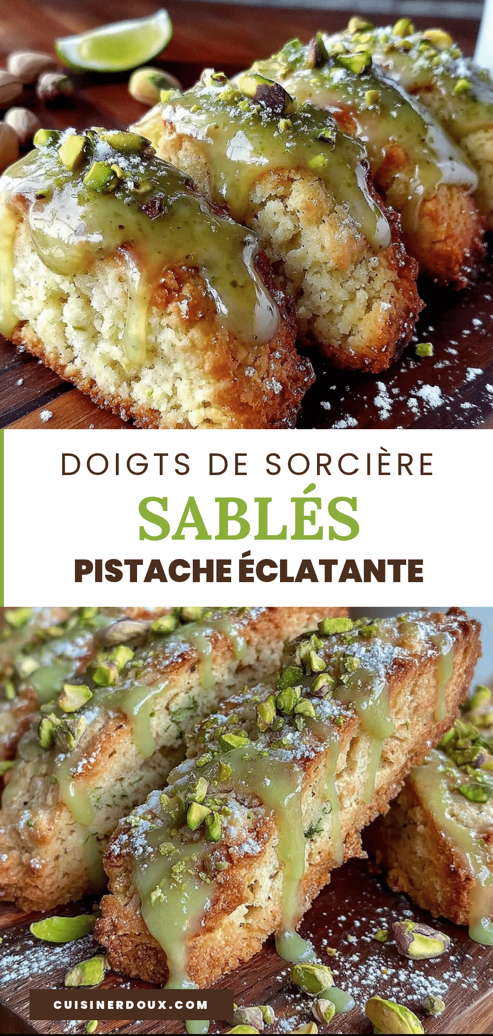 doigts de sorcière sablés à la pistache recipe