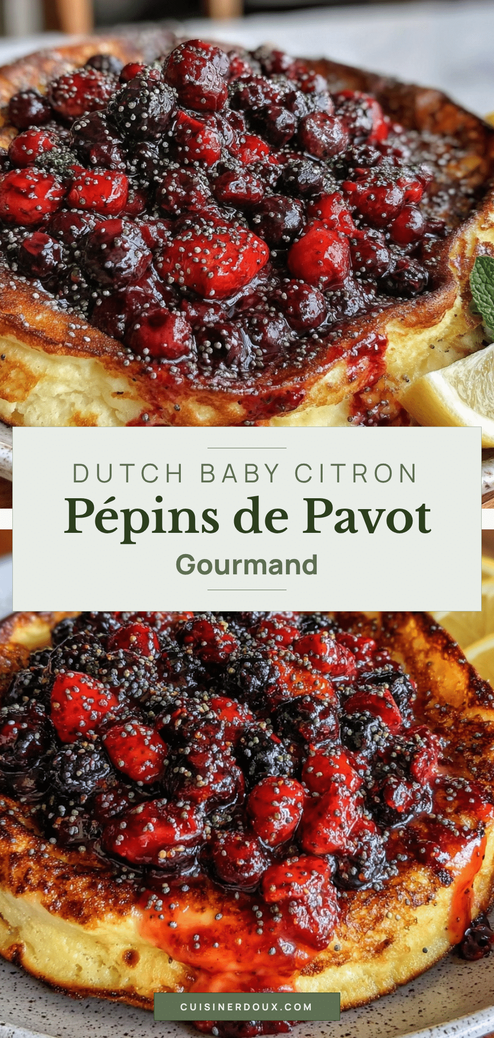 Dutch Baby citron pépins de pavot recipe