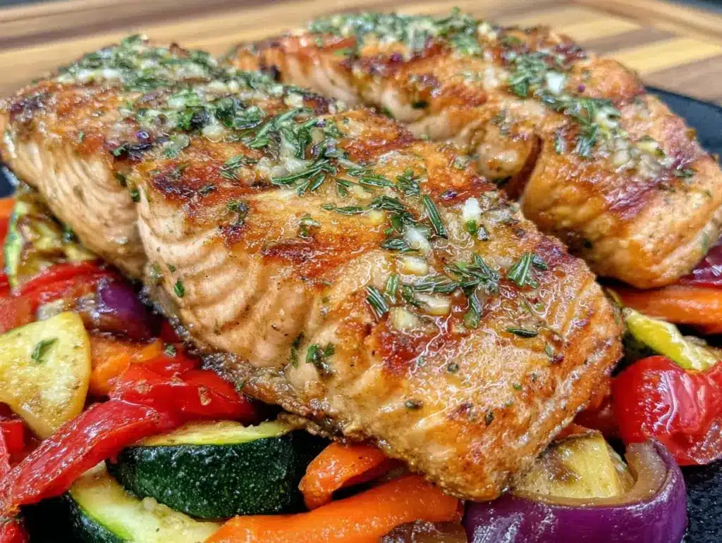 filets de saumon grillés au miel et citron - featured image