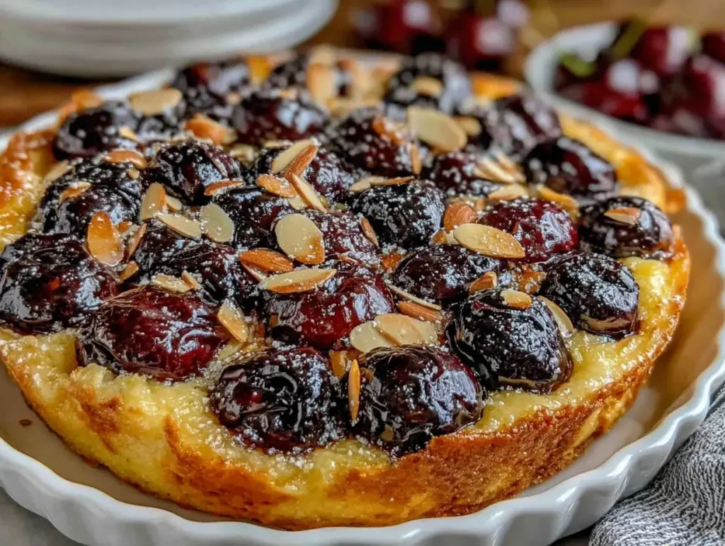 fondant clafoutis aux prunes noires - featured image