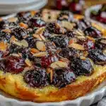 fondant clafoutis aux prunes noires - featured image