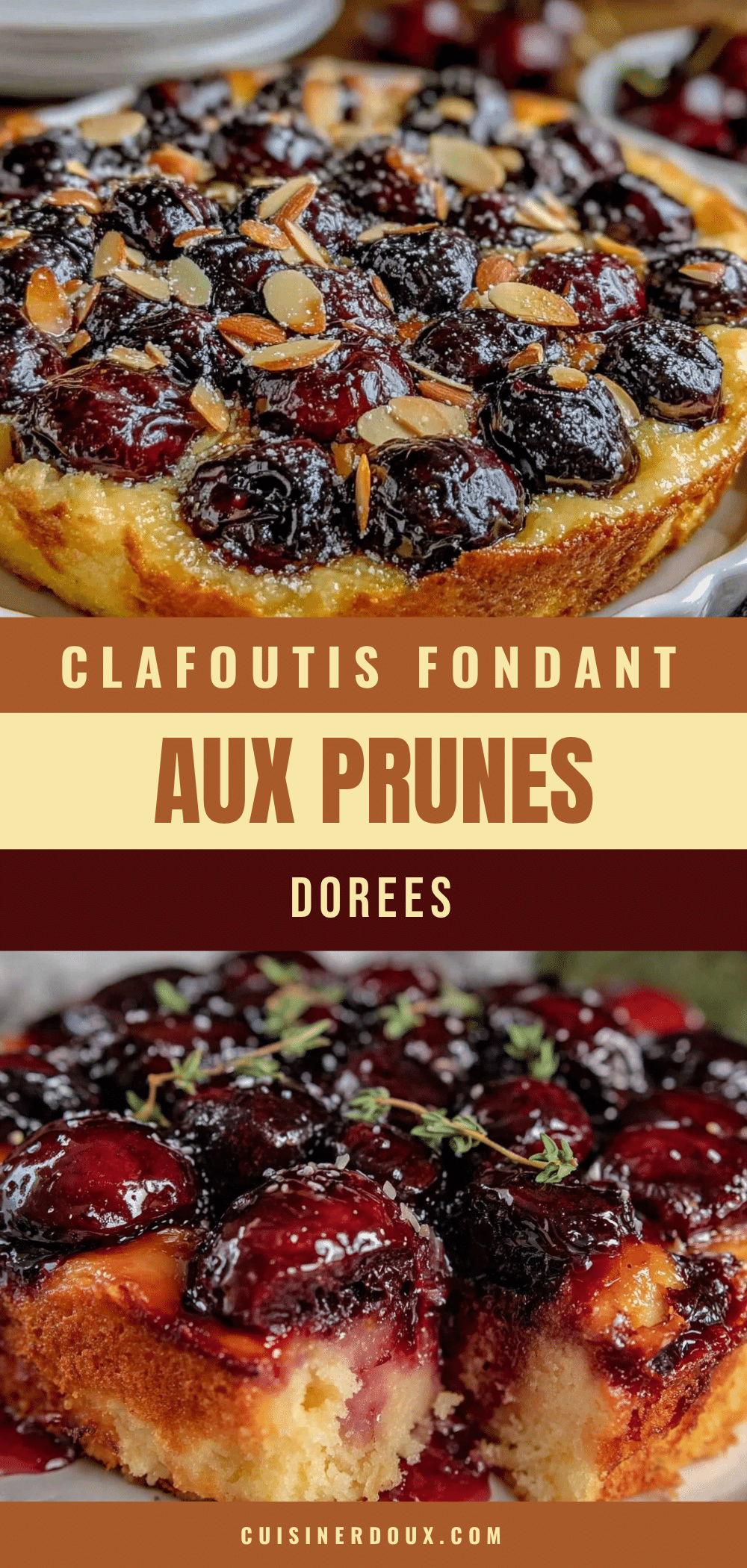 fondant clafoutis aux prunes noires recipe