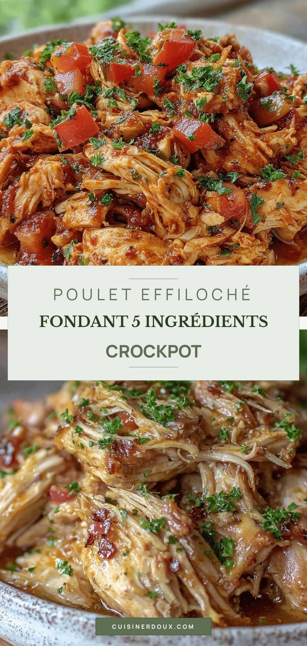 fondant poulet effiloché crockpot recipe