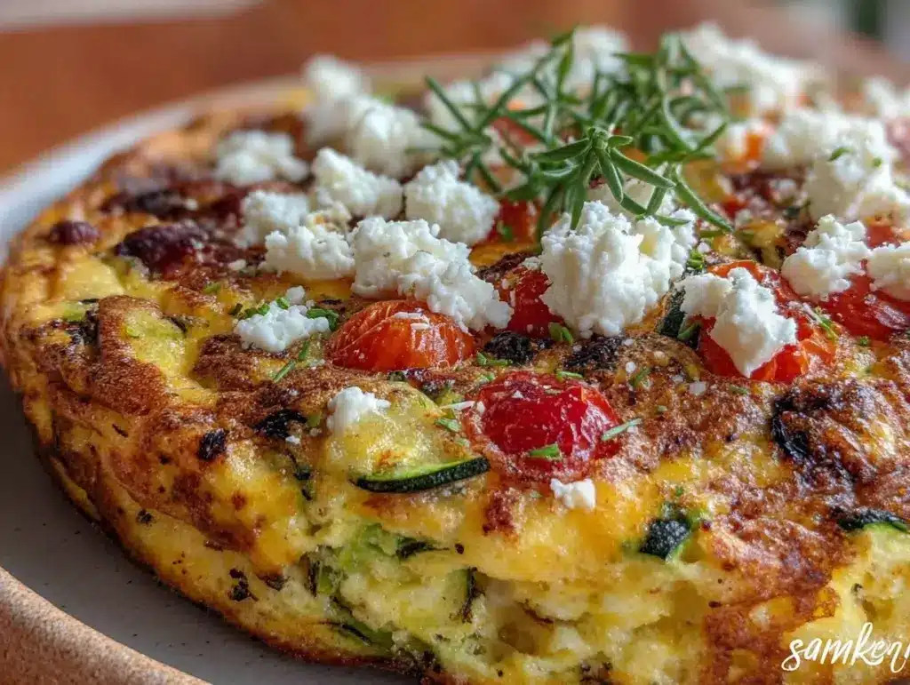 frittata aux lรฉgumes rรดtis et fromage de chรจvre - featured image