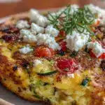 frittata aux légumes rôtis et fromage de chèvre - featured image