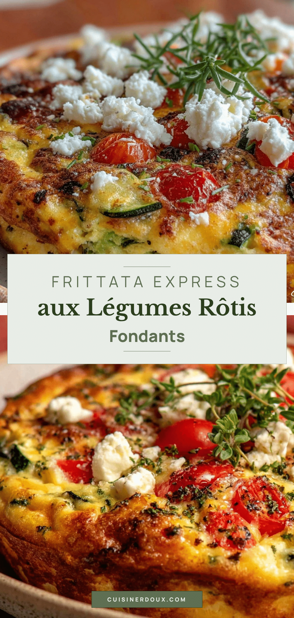 frittata aux légumes rôtis et fromage de chèvre recipe