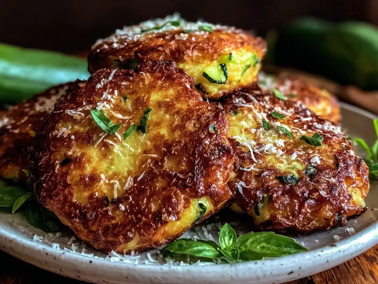 galettes de courgettes au parmesan preparation steps