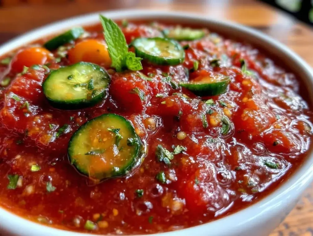 gaspacho tomates concombres menthe - featured image