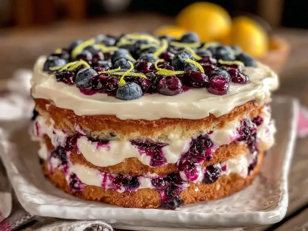 gâteau citron myrtille ultra moelleux - featured image