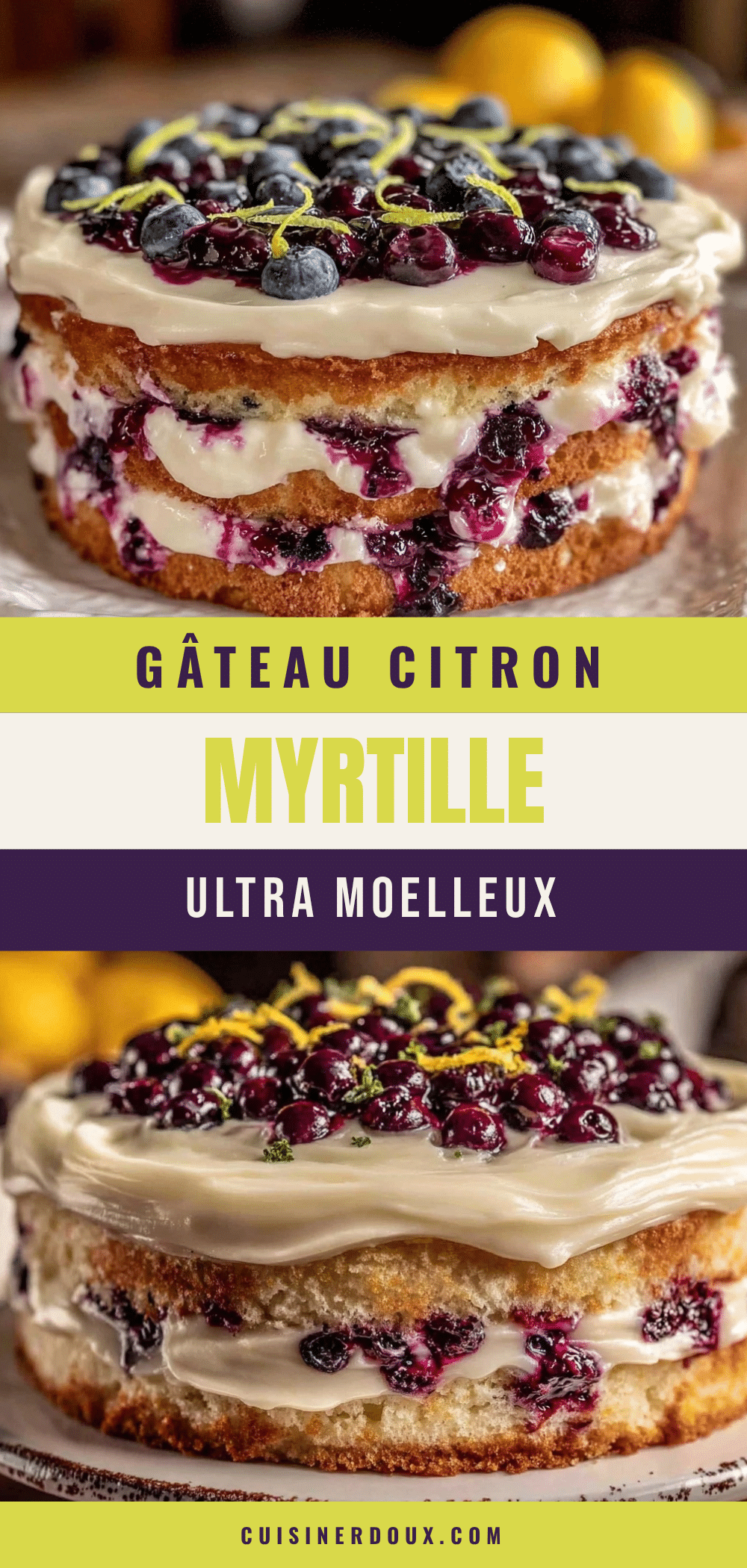 gâteau citron myrtille ultra moelleux recipe