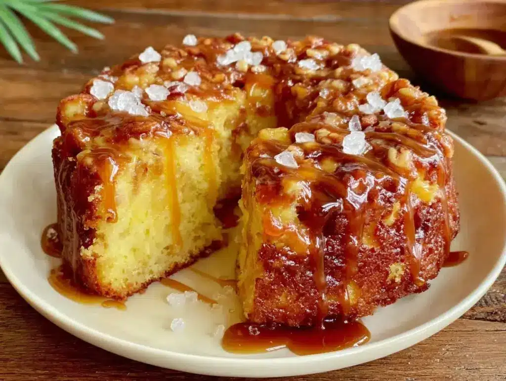gâteau épicé pommes noix caramel salé - featured image