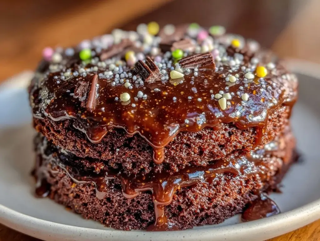 gâteau triple chocolat miroir - featured image