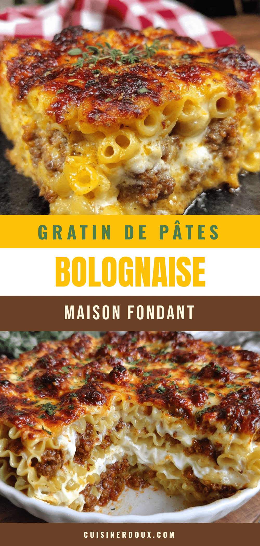 gratin de pâtes à la bolognaise maison recipe