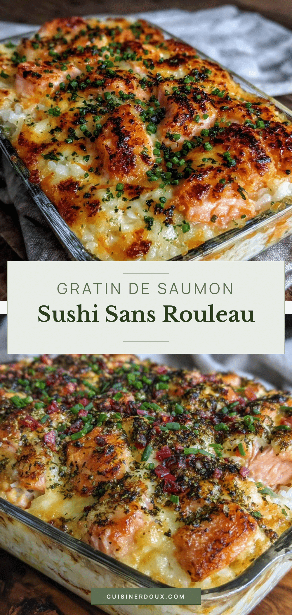 gratin de saumon sushi sans rouleau recipe