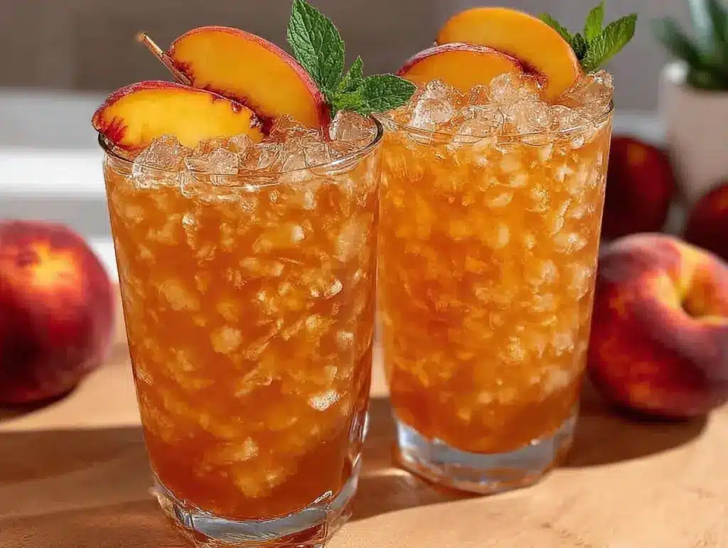 ice tea maison pêche-gingembre sans sucre - featured image