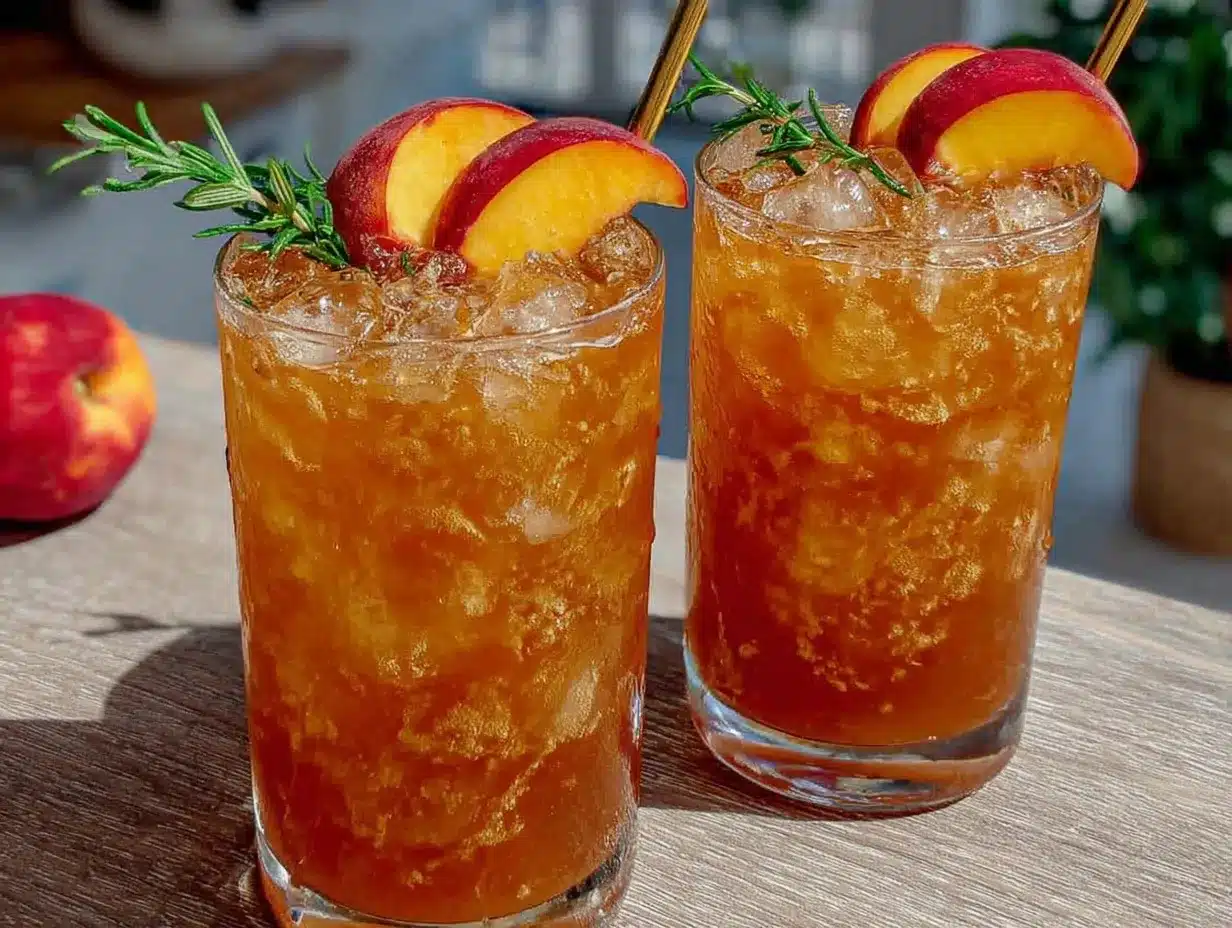 ice tea maison pêche-gingembre sans sucre preparation steps
