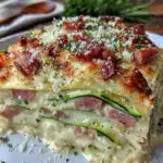lasagnes de courgettes au jambon et béchamel - featured image