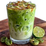 latte matcha glacé au lait d’avoine - featured image