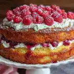 layer cake vanille framboise crème diplomate - featured image