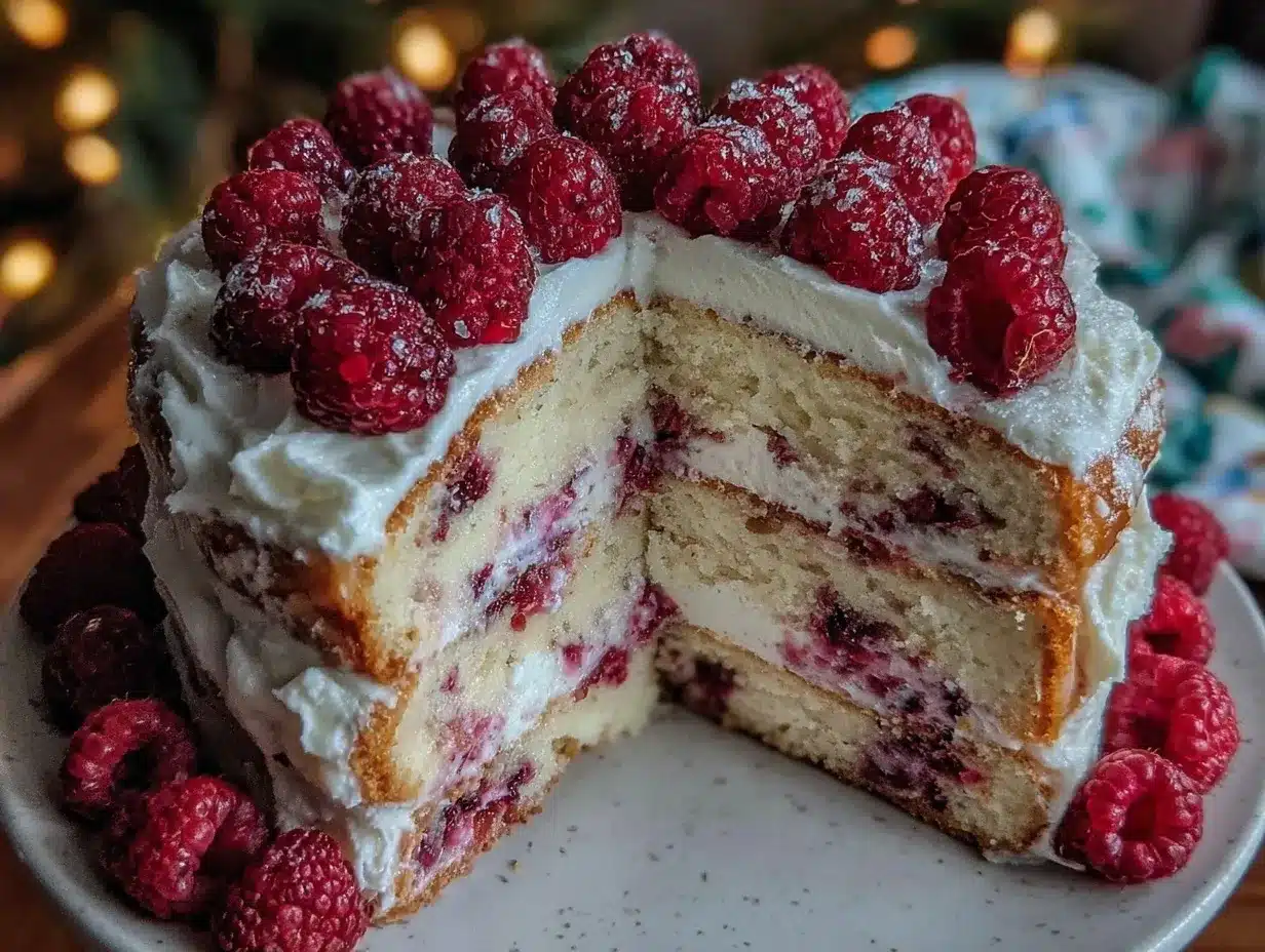 layer cake vanille framboise crème montée preparation steps